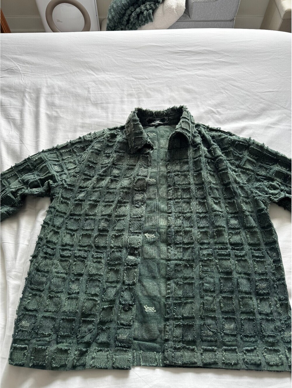 Kith Fils Coupe Check Long Sleeve Boxy Collared Overshirt M